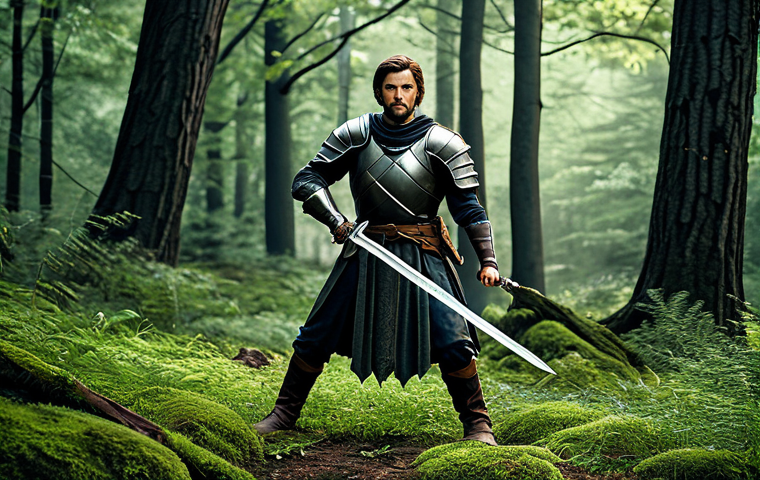 ** "A fully clothed fantasy hero, wearing modest leather armor and wielding a simple short sword in a forest clearing, appropriate attire, safe for work, perfect anatomy, correct proportions, natural pose, dynamic lighting, professional illustration, family-friendly." **