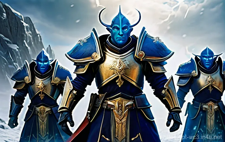 워크래프트3 무적 유닛 활용법 - **Synergistic Human Alliance in Battle**: "A dynamic, action-packed fantasy battle scene featuri...