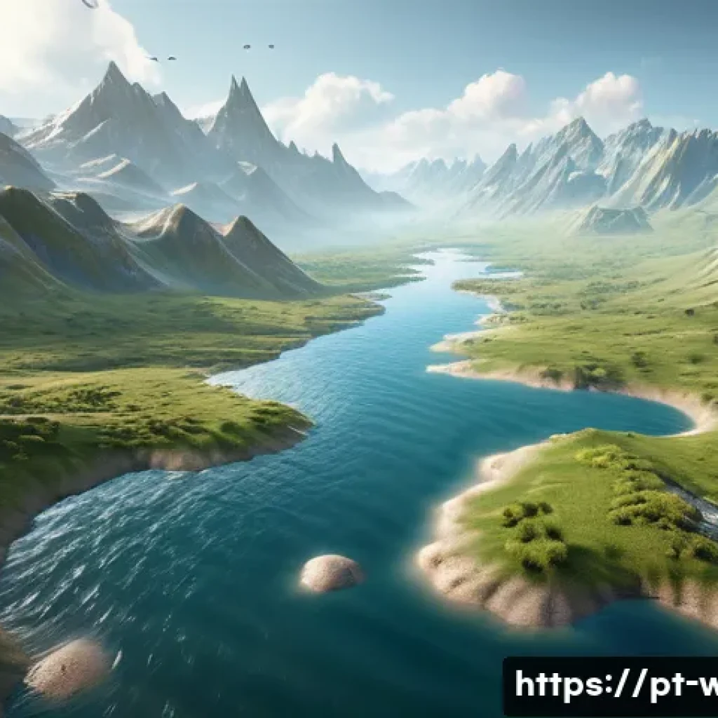 워크래프트3 맵 에디터 사용법 - A highly detailed fantasy terrain map featuring rolling hills, majestic mountains, winding rivers, a...