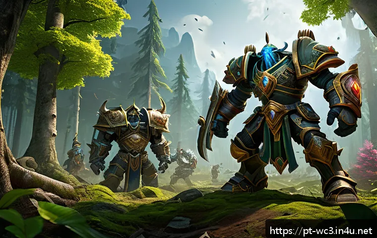 워크래프트3 다음 확장팩 루머 - A dynamic battle scene featuring new Warcraft 3 factions with exotic and hybrid units, showcasing ch...
