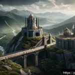 워크래프트3 타워 위치 선정 팁 - A highly detailed fantasy battlefield scene featuring a variety of strategic defense towers position...